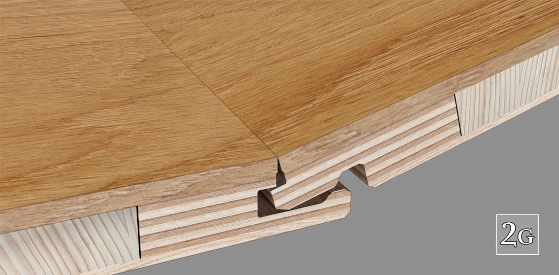System łączenia 2g. Panele podłogowe drewniane